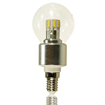 LED-Birne klar E14 6 Watt dimmbar, copyright PolyTrade GmbH, alle Rechte vorbehalten